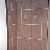 FINISHED BATHROOM  WITH SOAKER TUB.